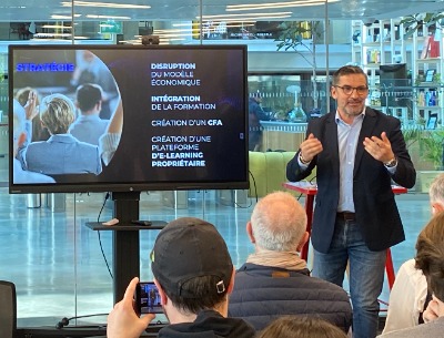 Conférence de presse Guy Hoquet l'Immobilier Brainsonic, à l'Incubateur HEC Paris, STATION F